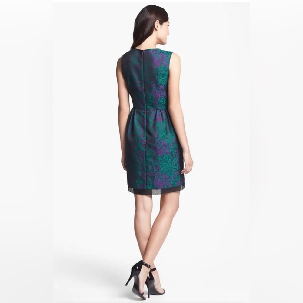 Ivy & Blu, Pretty and cocktail ready, Teal & purple silk dress - Picture 3 of 10